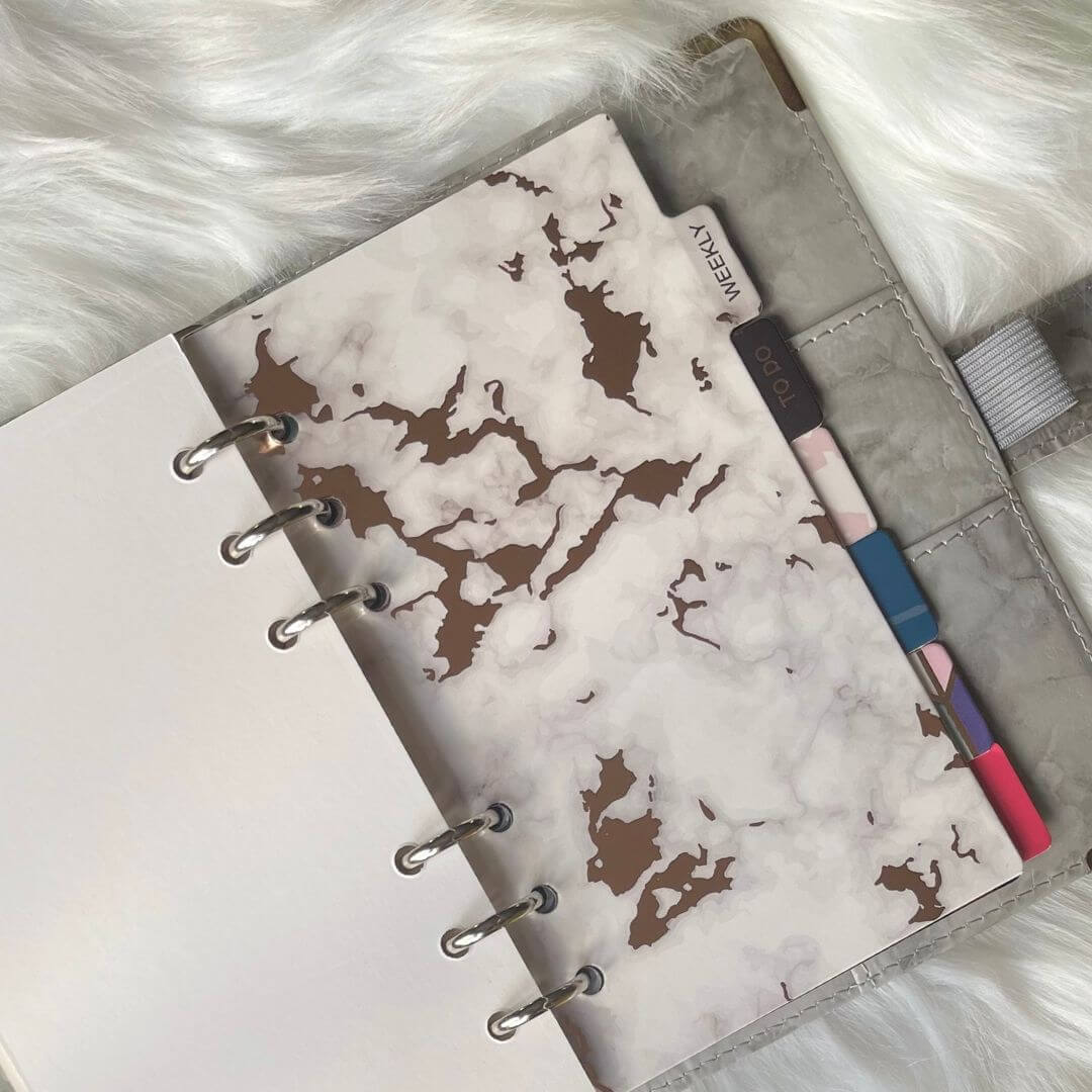 Set of 7 A6 Binder Dividers with Index Tab exclusively available at Budgeting Basics Trinidad and Tobago