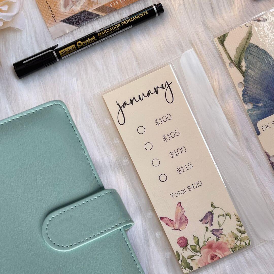 Monthly Savings Binder | Minimalist