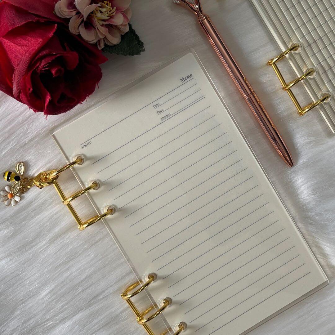 Acrylic Ring Binder Notebook