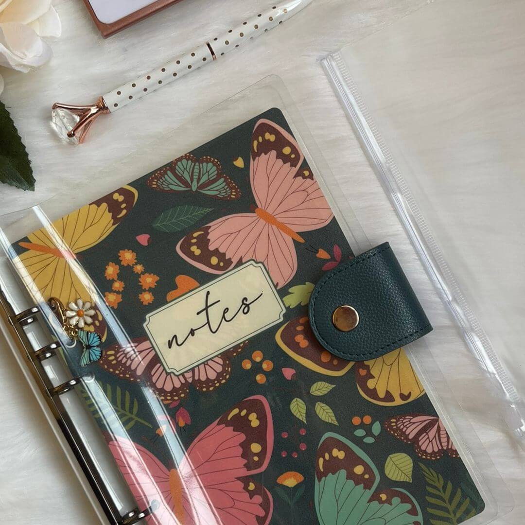 A5 Butterfly Notebook | Minimalist Clear Binder