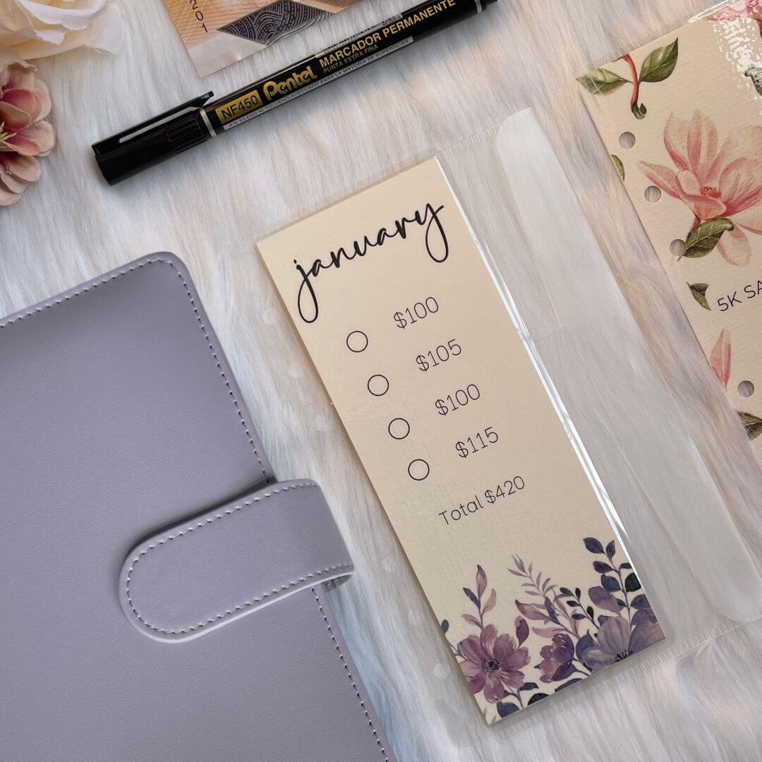 Monthly Savings Binder | Minimalist