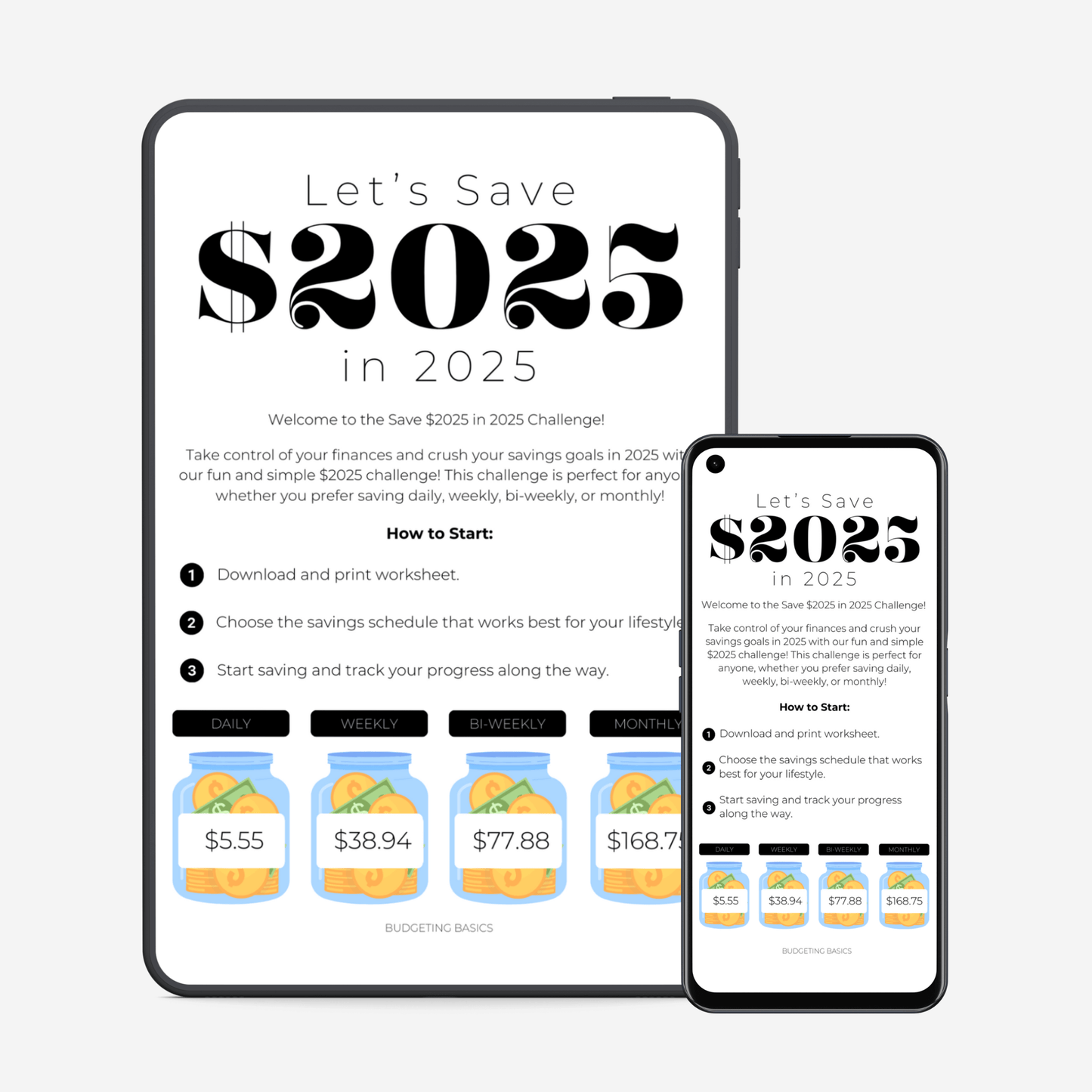 Save $2025 in 2025 | FREE Downloadable