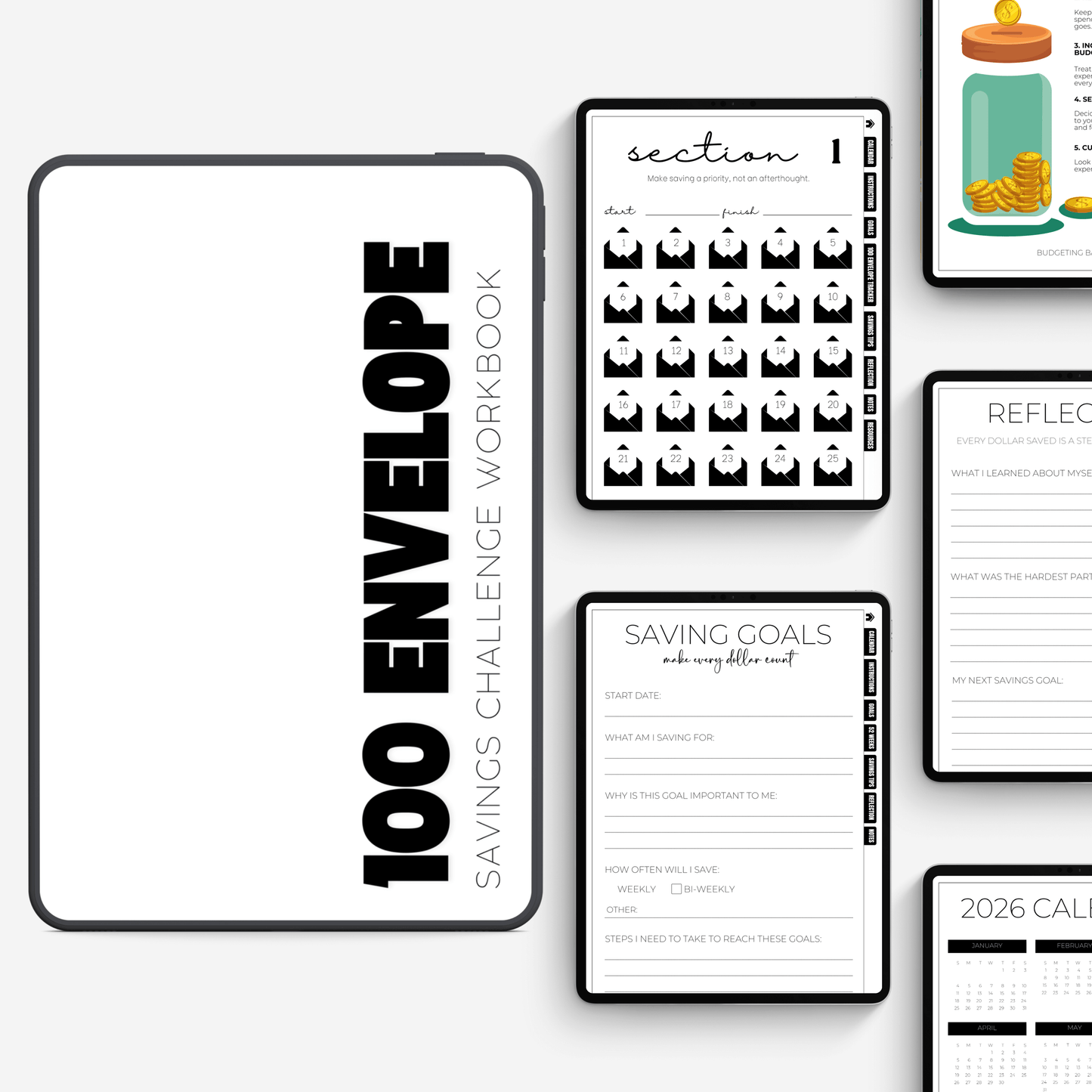 100 Envelope Saving Challenge | Workbook