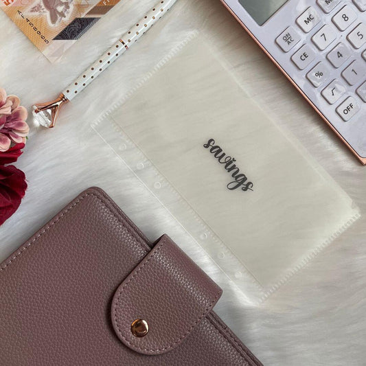 A6 Zipper-Less Cash Envelopes with Vellum Insert