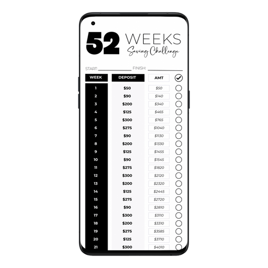 52 Weeks Savings Challenge | Digital