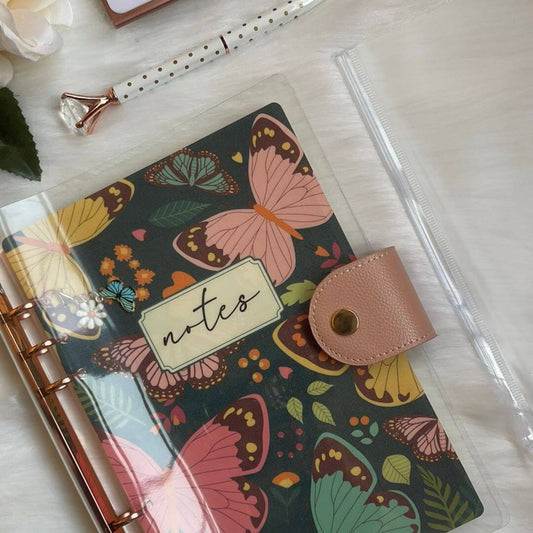 A5 Butterfly Notebook | Minimalist Clear Binder