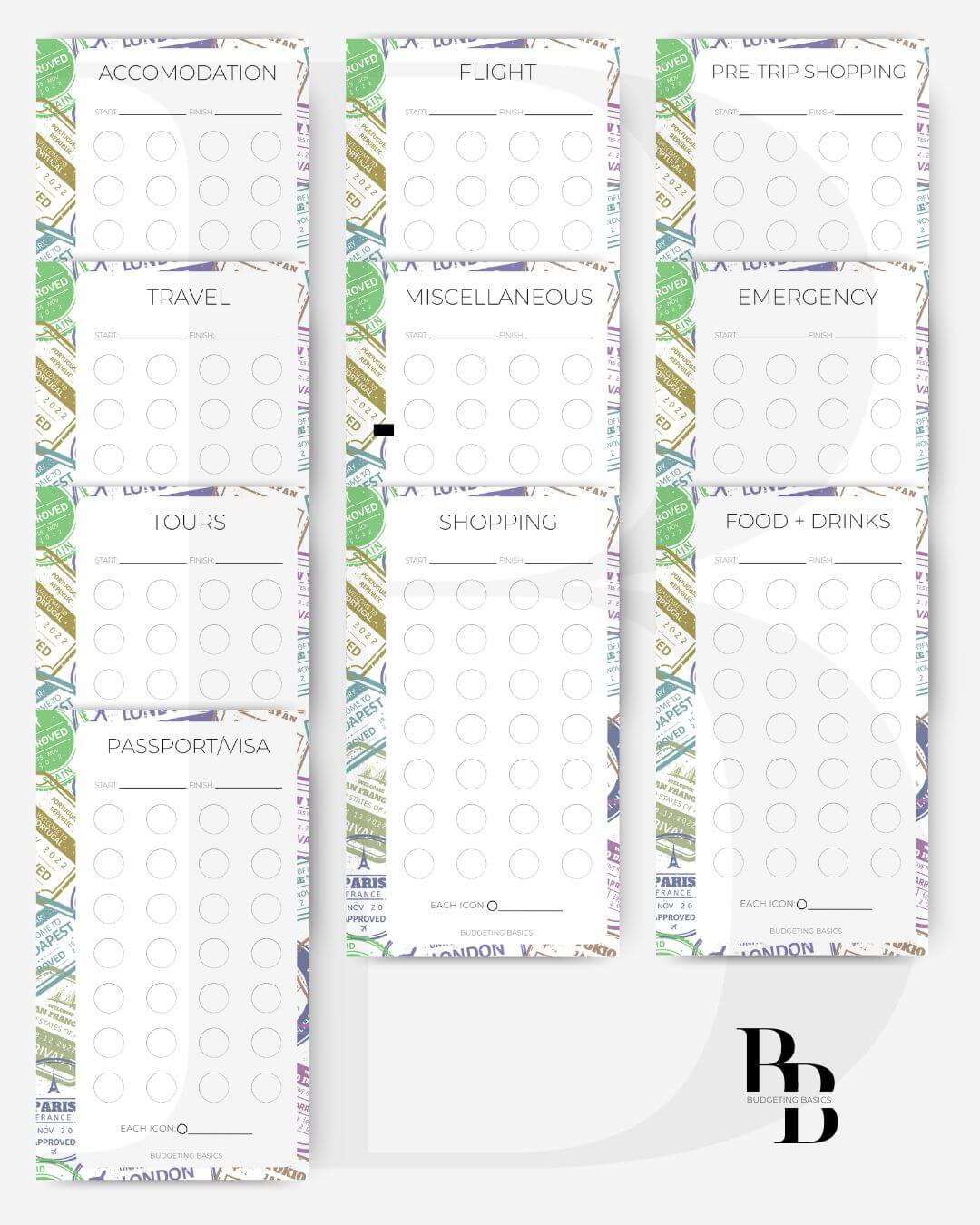 Wanderlust Challenge Binder