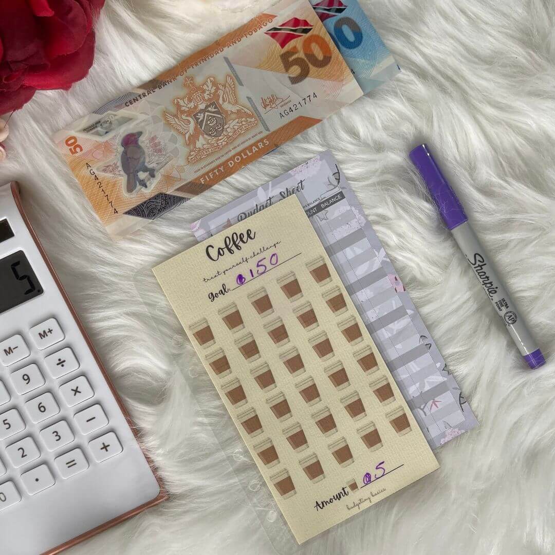 Treat Yourself Savings Challenge exclusively available at Budgeting Basics Trinidad and Tobago