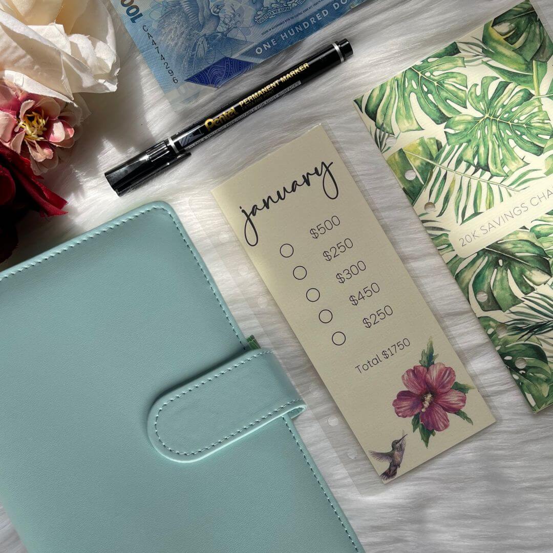 Minimalist Hard Cover Savings Binder