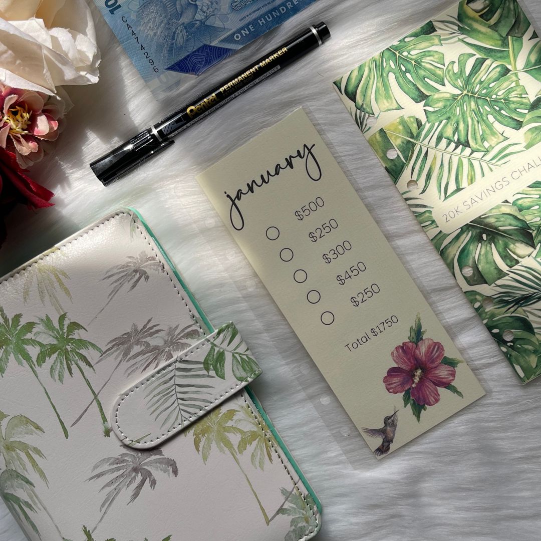 Monthly Savings Binder | Tropical