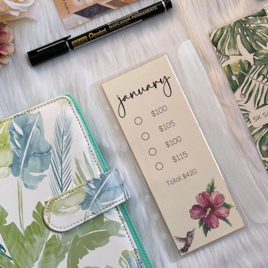 Monthly Savings Binder | Tropical