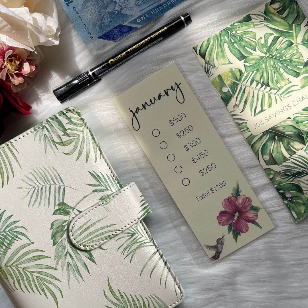 Monthly Savings Binder | Tropical