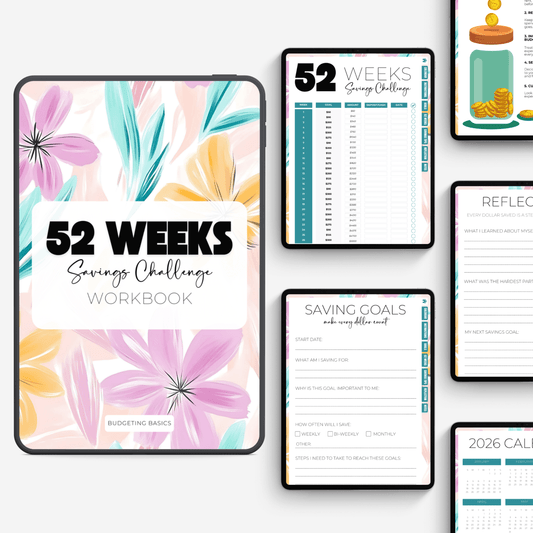 52 Weeks Savings Challenge | Digital Workbook