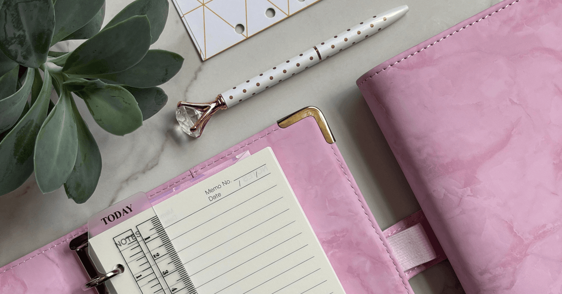A5 Marble Ring Binder Notebook exclusively available at Budgeting basics Trinidad and Tobago