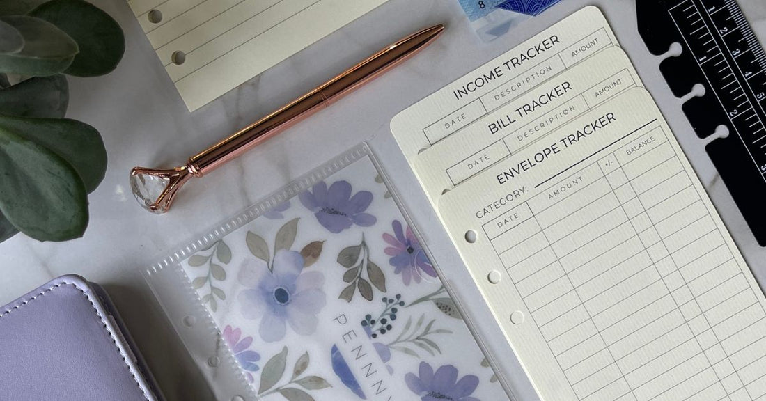 Purple Budget Binder with Vellum Cash Envelopes exclusively available at Budgeting Basics Trinidad and Tobago