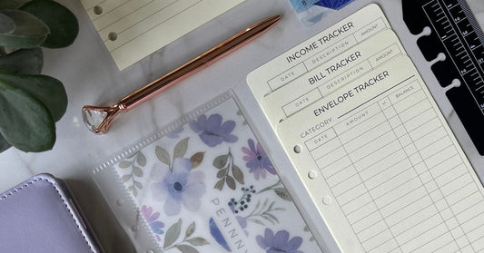 Purple Budget Binder with Vellum Cash Envelopes exclusively available at Budgeting Basics Trinidad and Tobago