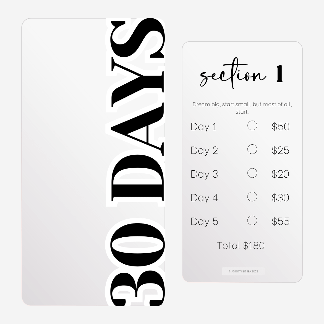30 Day Savings Challenge Binder