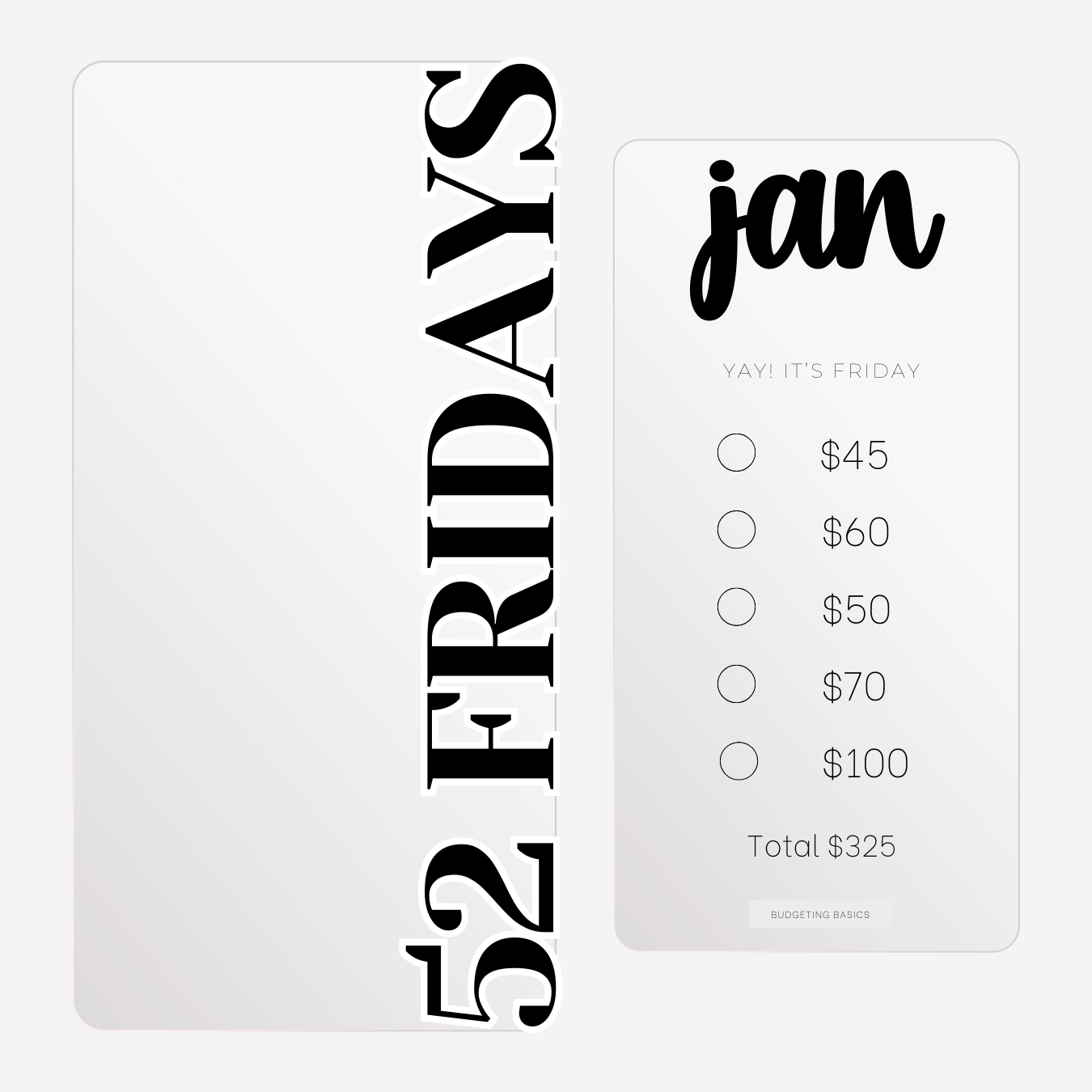 52 Friday's Savings Challenge Binder