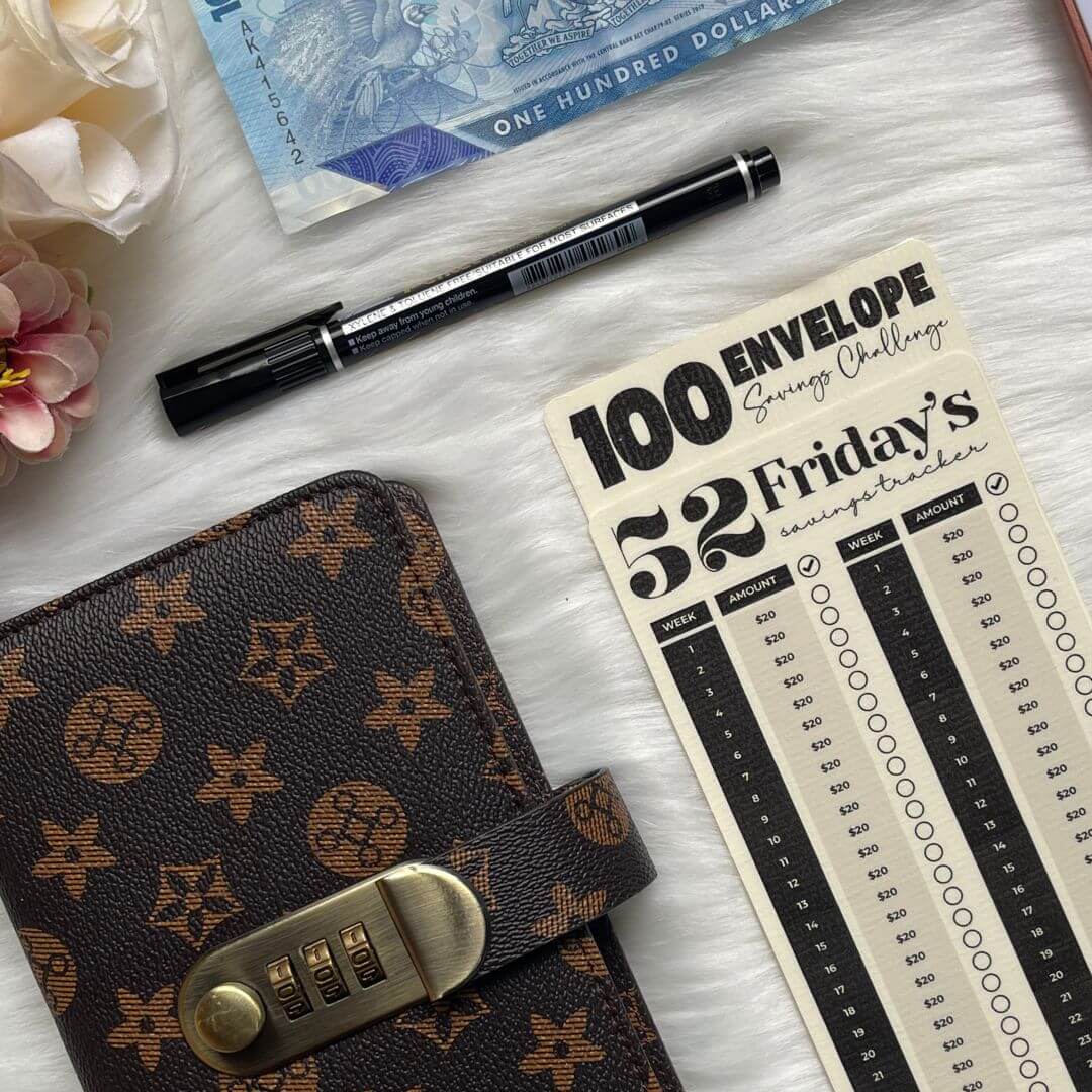 100 Envelope Challenge | Cash Wallet with Lock