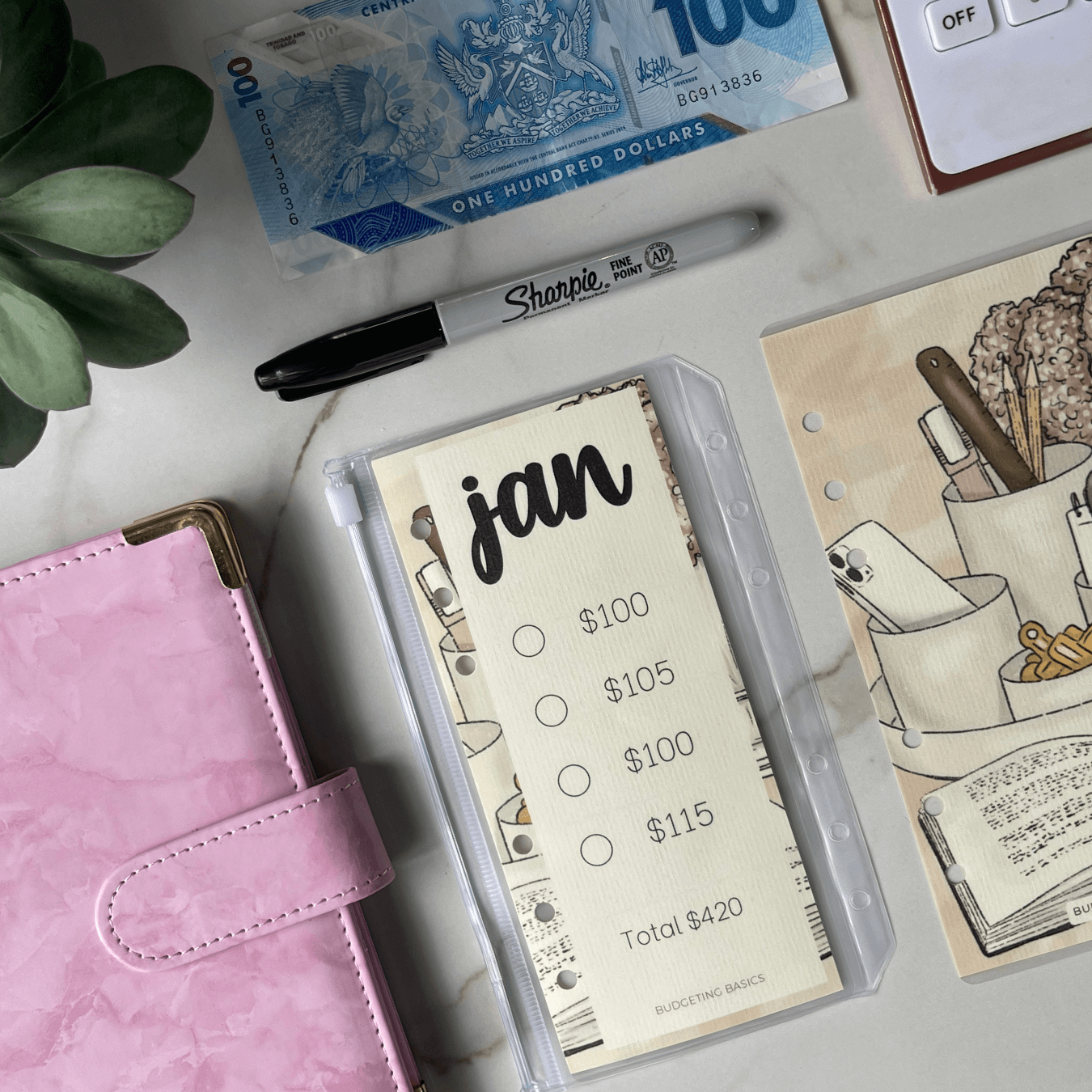 Monthly Savings Binder | All Things Pink