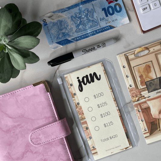 Monthly Savings Binder | All Things Pink