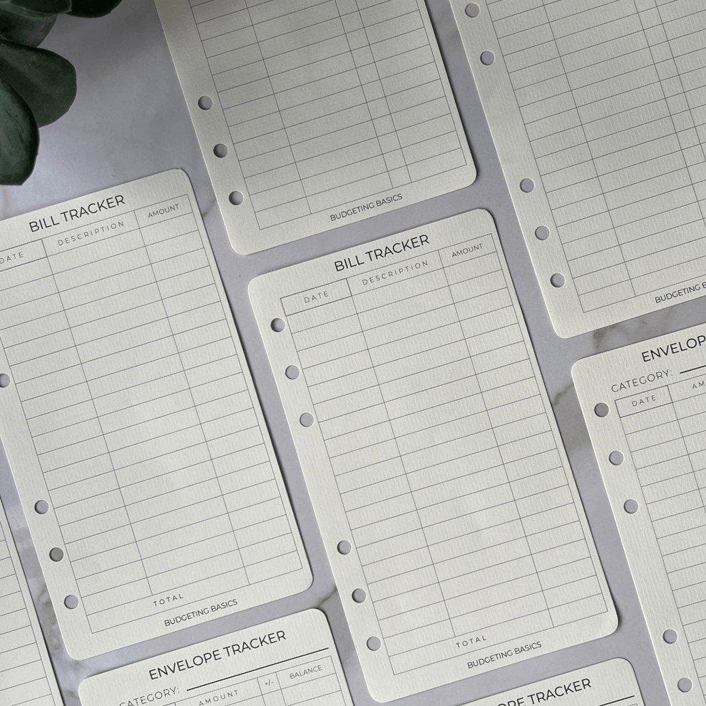 Bill Tracker Insert | Pack of 50 – Budgeting Basics