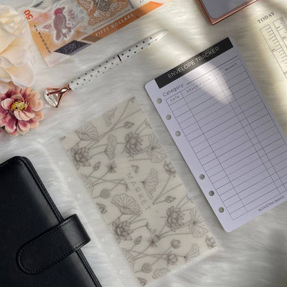 Minimalist Budget Binder with Floral Vellum Insert