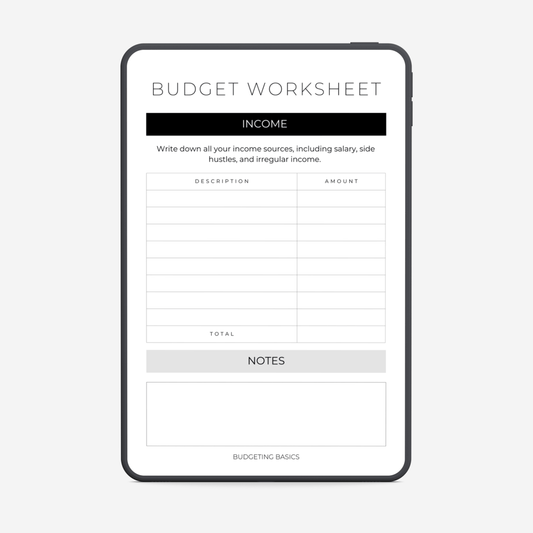 Income and Expense Worksheet | FREE Downloadable