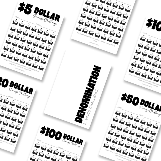 Denomination Savings Challenge | Printable