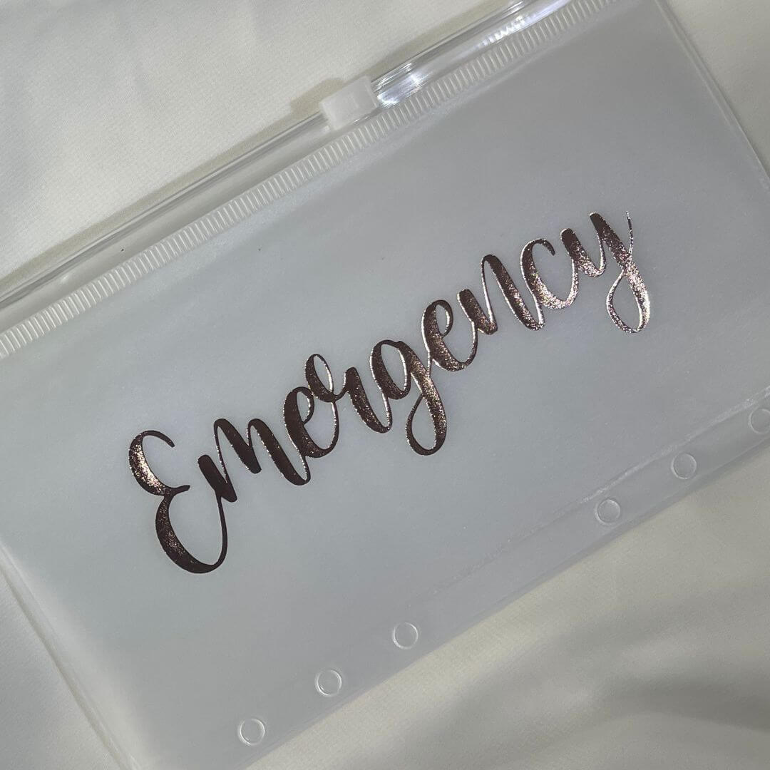 Emergency Gold File Pocket with Zipper exclusively available at Budgeting Basics Trinidad and Tobago
