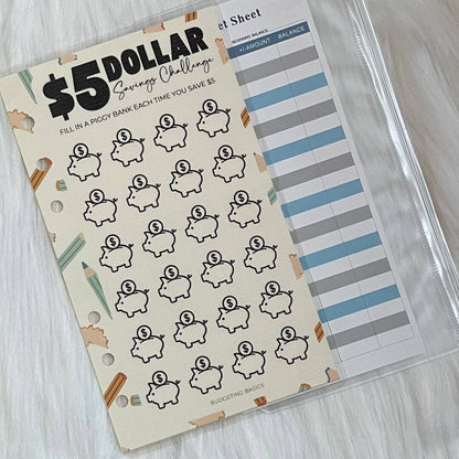 Savings Challenge Binder | Boys Ages 5 -12