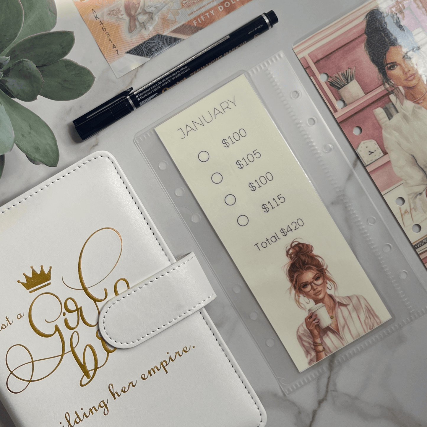 Monthly Savings Binder | Girl Boss Collection
