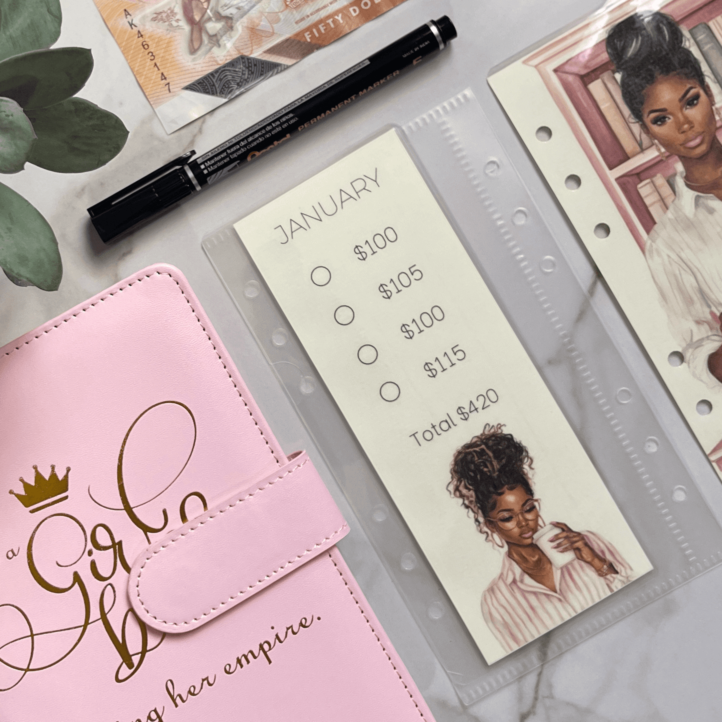 Monthly Savings Binder | Girl Boss Collection