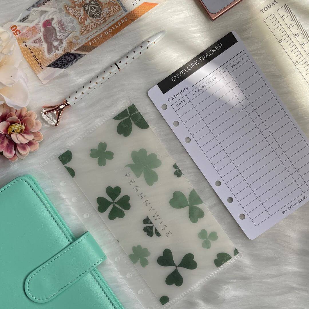 Minimalist Budget Binder with Floral Vellum Insert