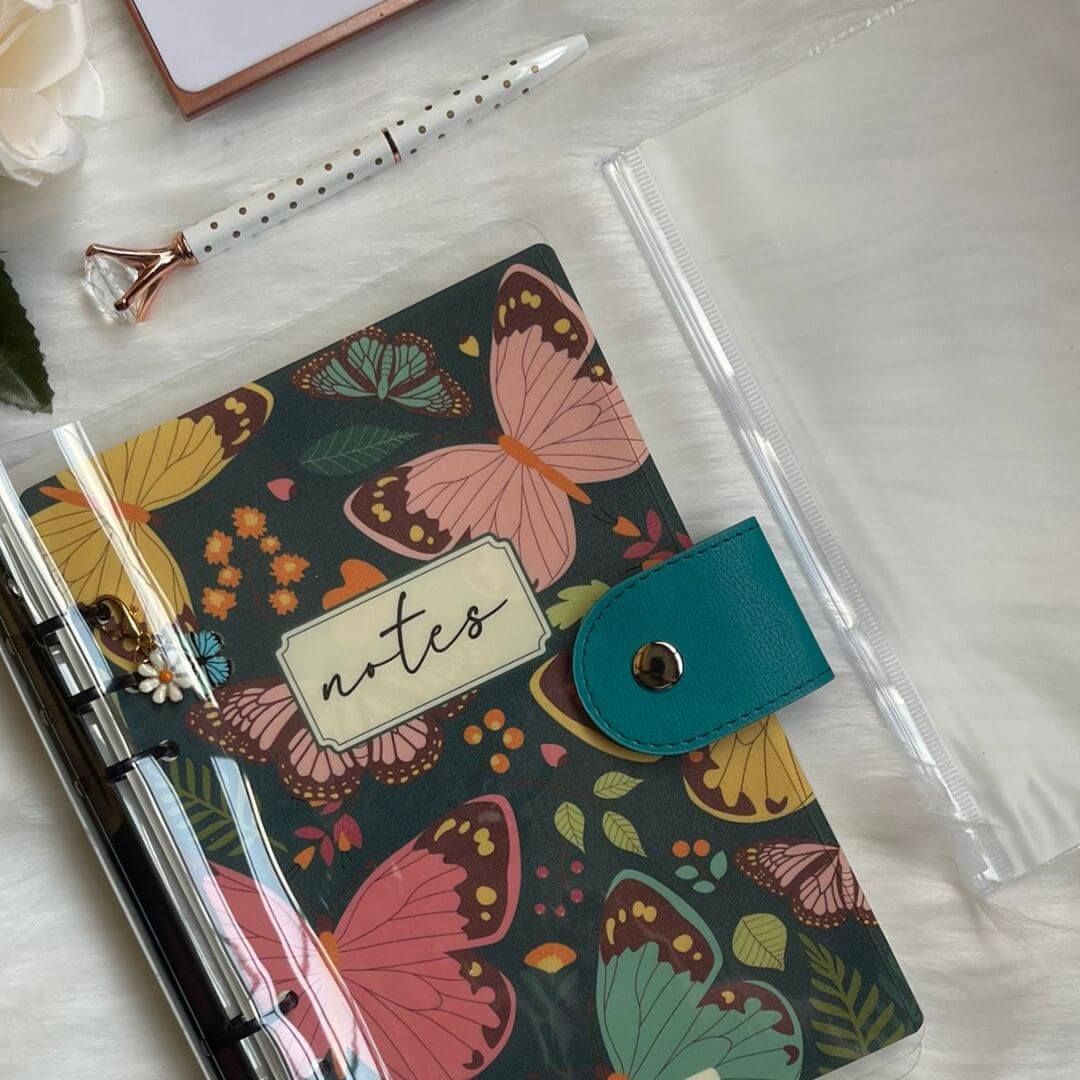 A5 Butterfly Notebook | Minimalist Clear Binder