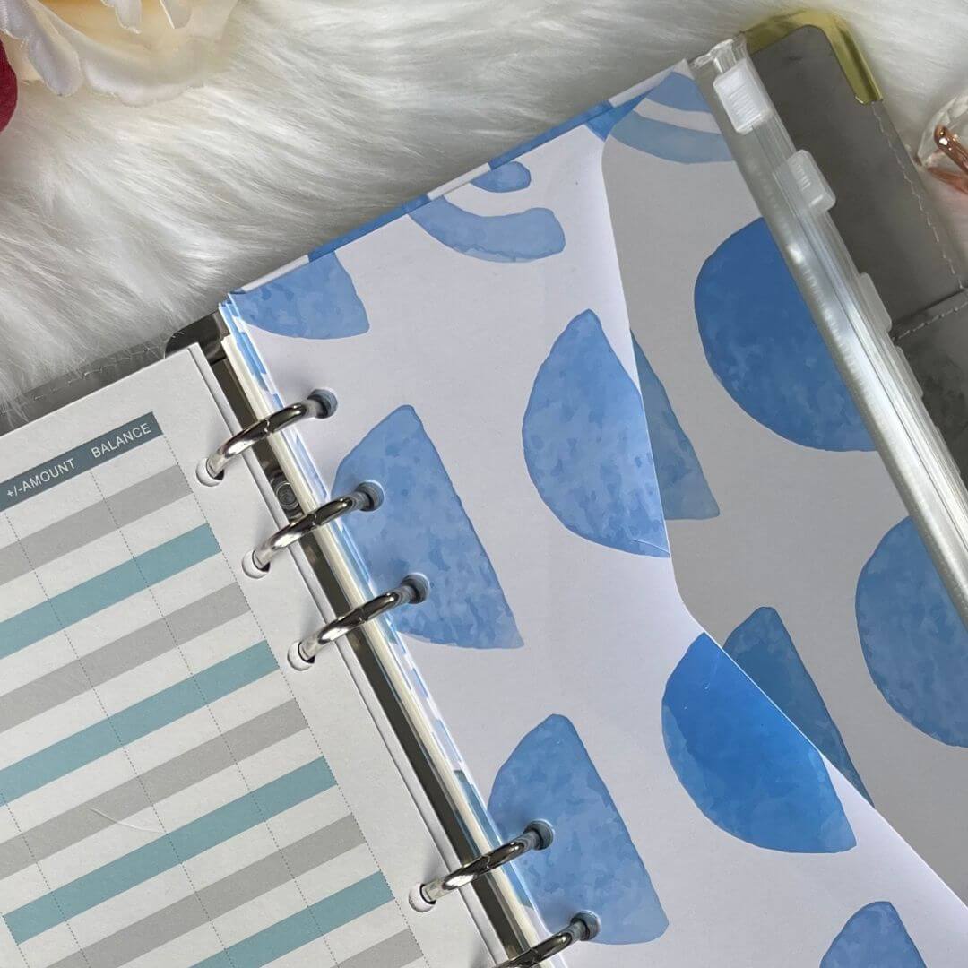 Grey Marble A6 Budget Binder exclusively available at Budgeting Basics Trinidad and Tobago