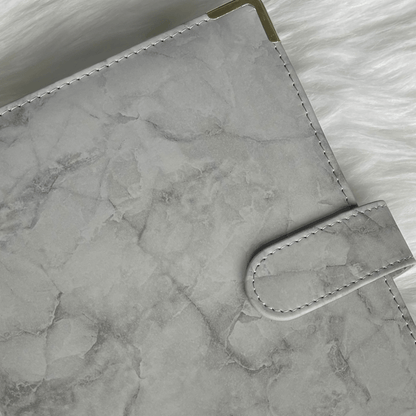 Grey A5 Marble Budget Binder exclusively available at Budgeting Basics Trinidad and Tobago