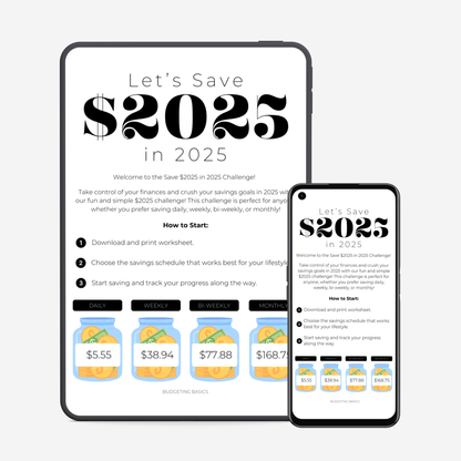 Save $2025 in 2025 | FREE Downloadable