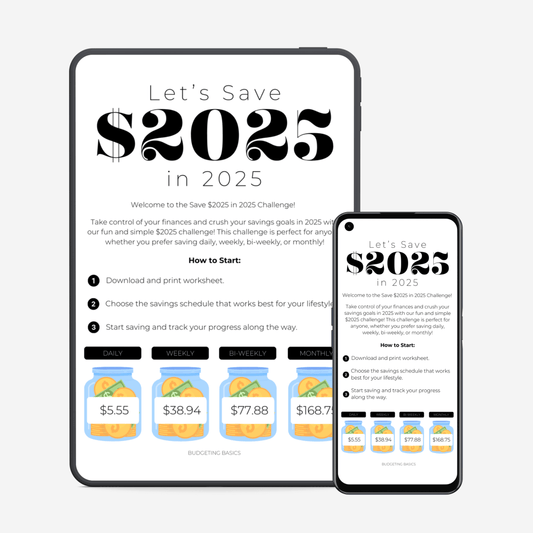 Save $2025 in 2025 | FREE Downloadable