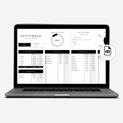 Monthly Budget Spreadsheet | Digital Download