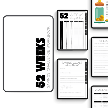 52 Weeks Savings Challenge | Workbook