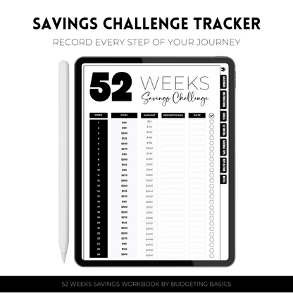 52 Weeks Savings Challenge | Workbook