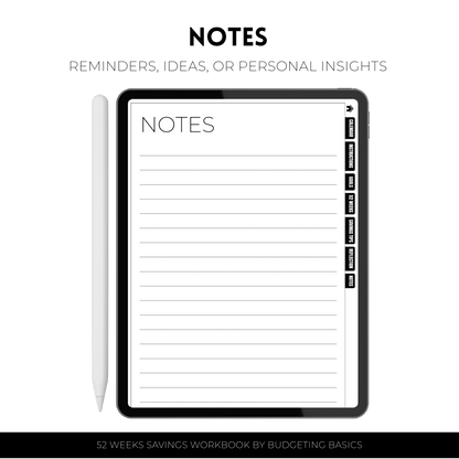 52 Weeks Savings Challenge | Workbook