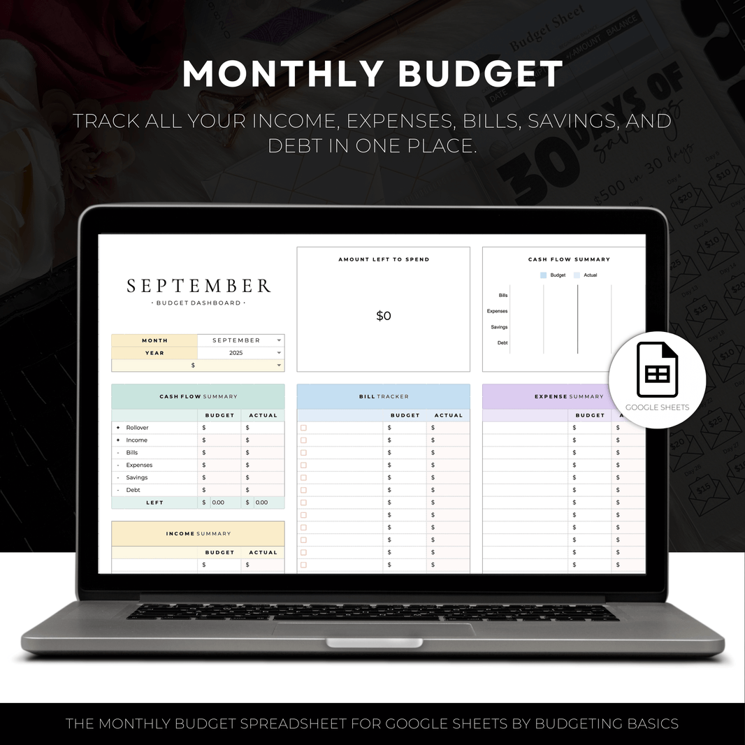 Digital Budget Spreadsheets & Savings Challenge Printables | Budgeting ...