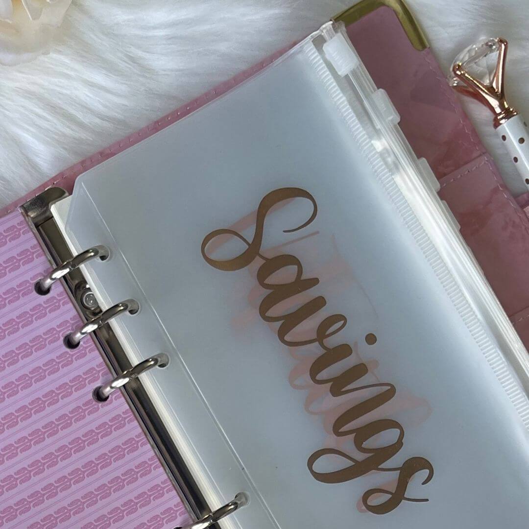 Pink Marble A6 Budget Binder exclusively available at Budgeting Basics Trinidad and Tobago