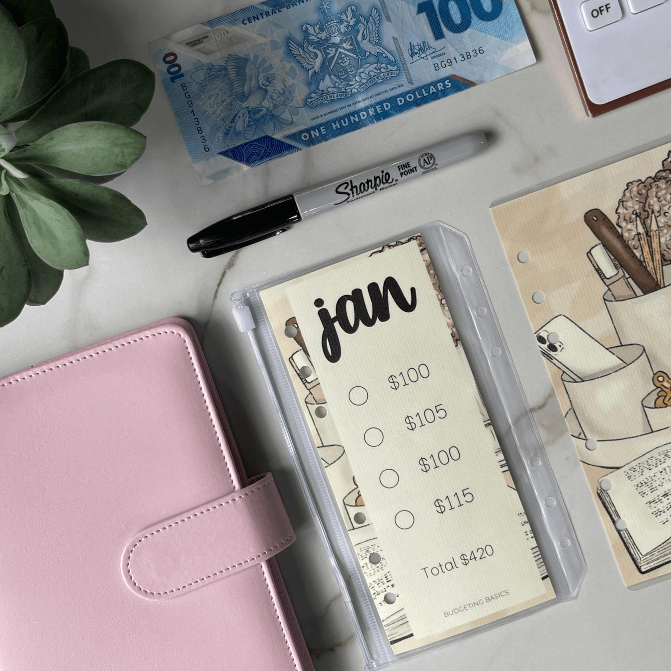 Monthly Savings Binder | Minimalist