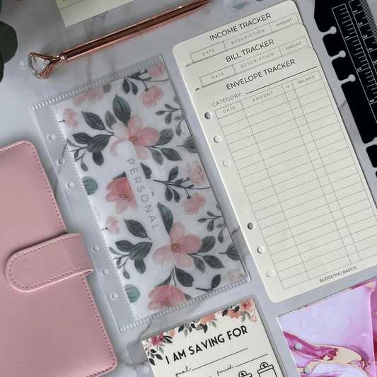 Budget Binder | with Floral Vellum Insert