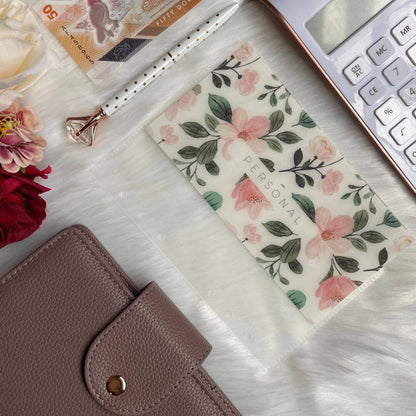 A6 Zipper-Less Cash Envelopes with Floral Vellum Insert