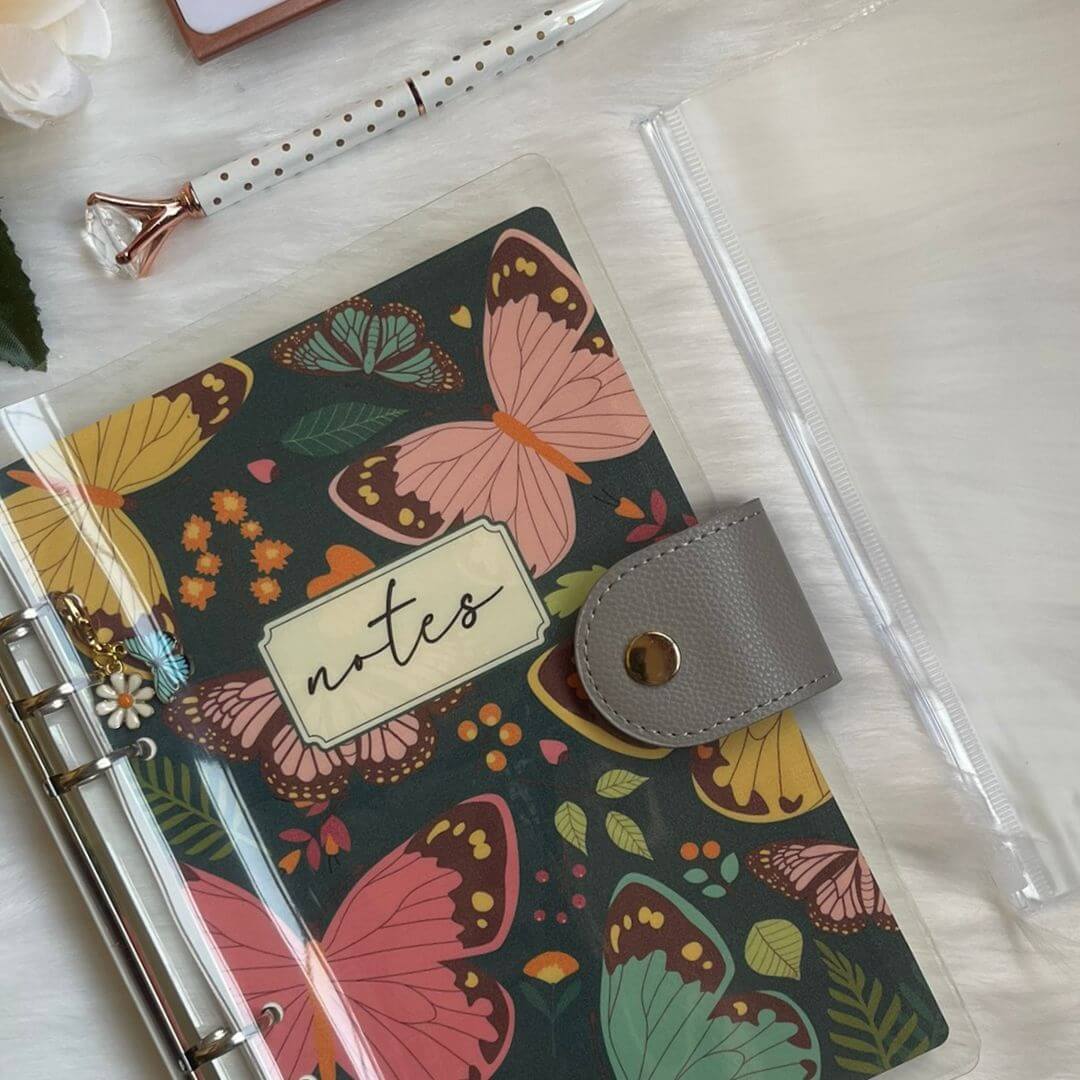 A5 Butterfly Notebook | Minimalist Clear Binder