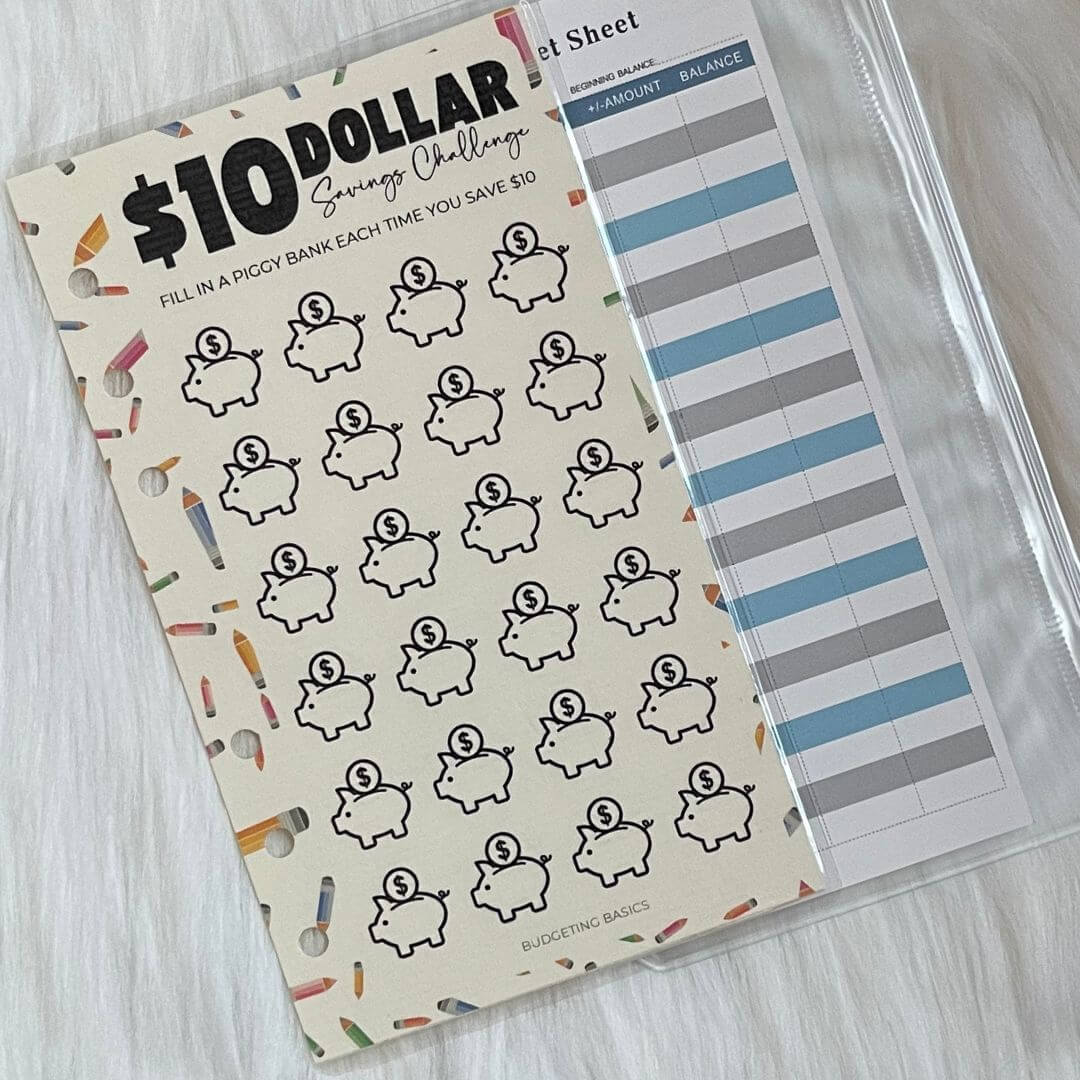 Savings Challenge Binder | Girls Ages 5 -12